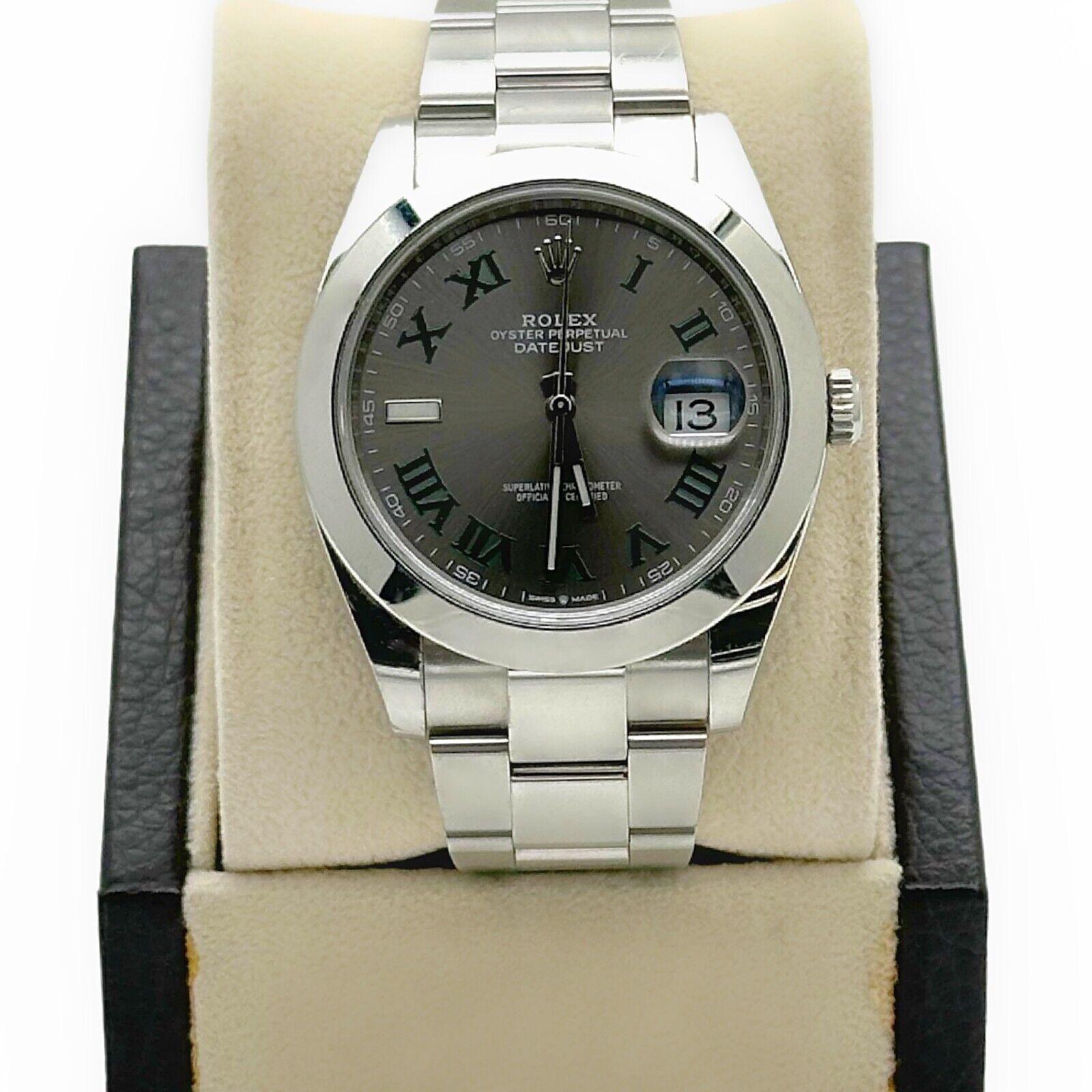 Rolex 126300 Datejust 41 Wimbledon Stainless Steel Box Paper 2021 For Sale 2