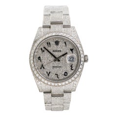 Rolex 126300 Datejust II All Diamond Black Arabic Dial Watch