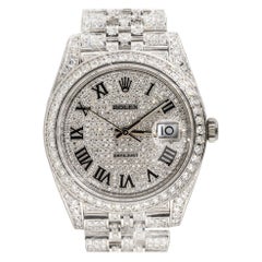 Rolex 126300 Datejust II Schwarze römische Zifferblattuhr mit Diamanten