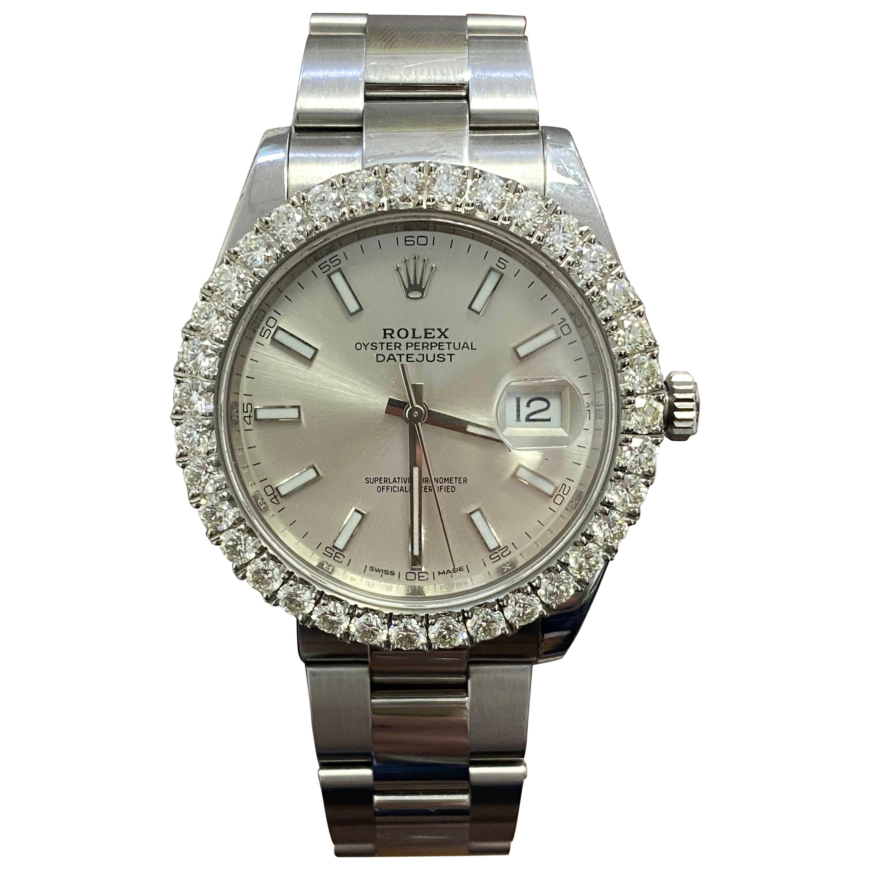 Rolex 126300 Stainless Steel Datejust with Diamond Dial