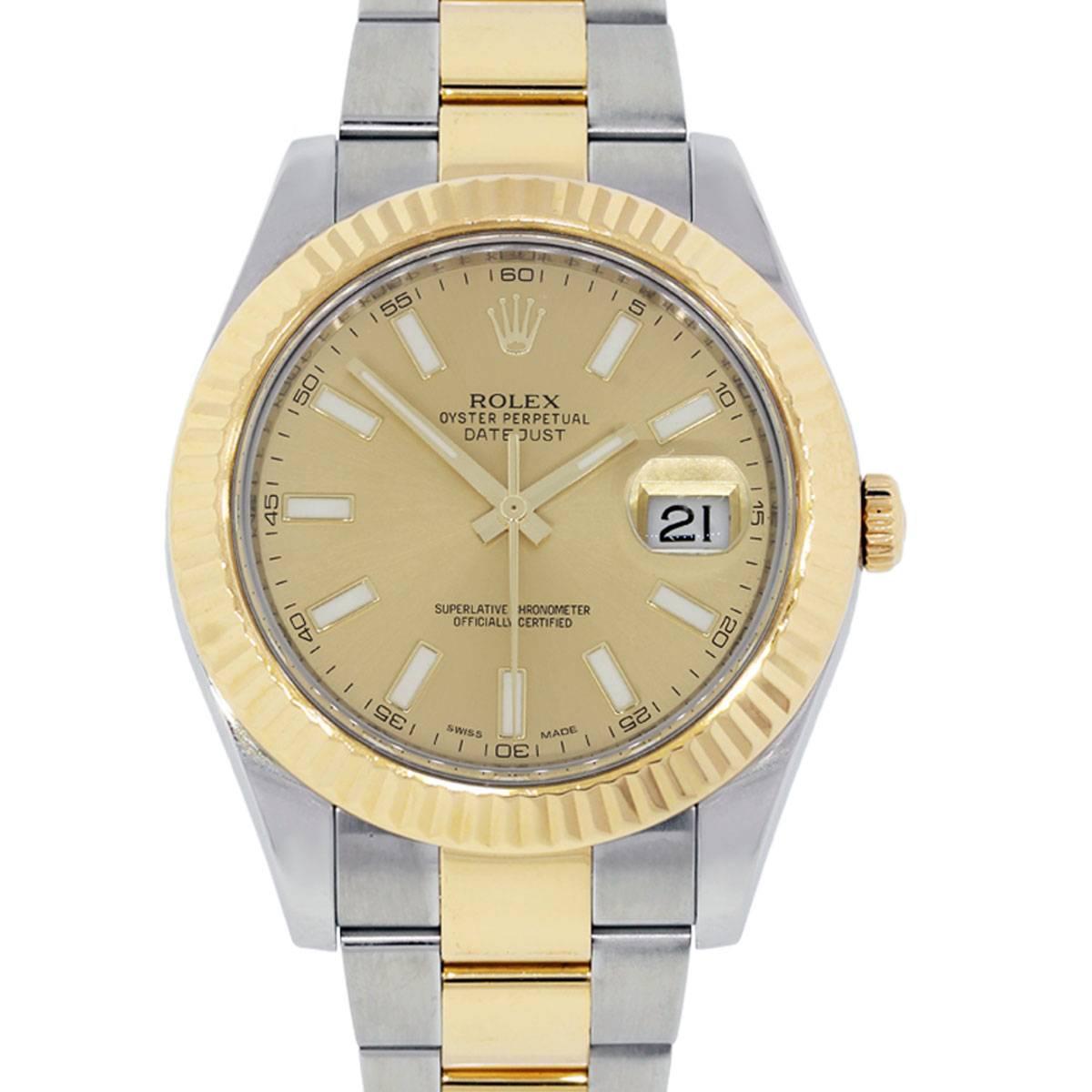 Rolex Two Tone Datejust II Automatic Wristwatch Ref 116333