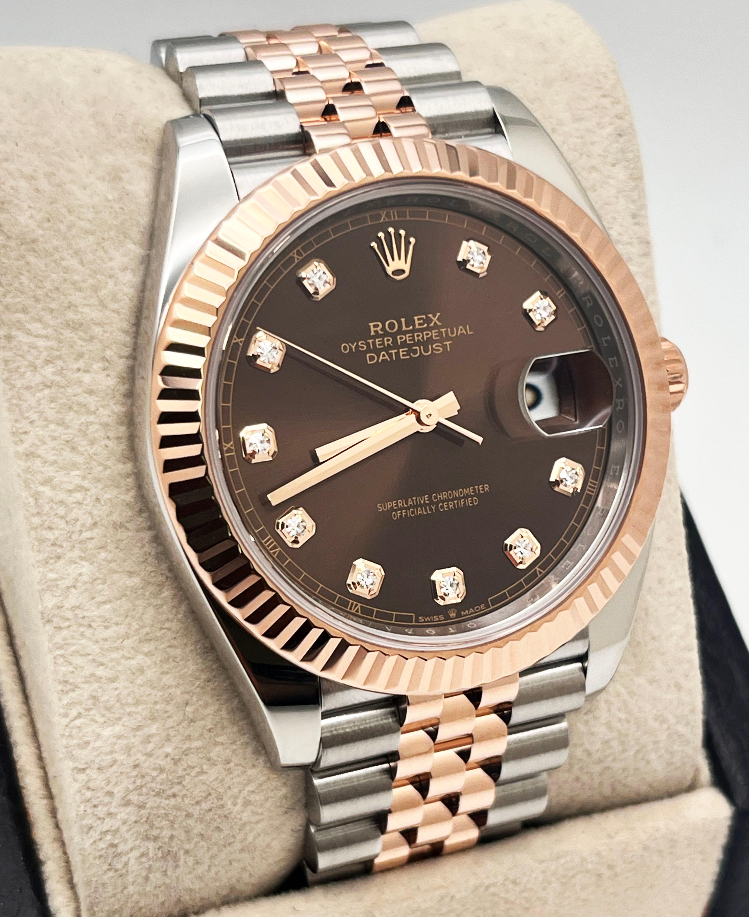 rolex datejust 41 chocolate