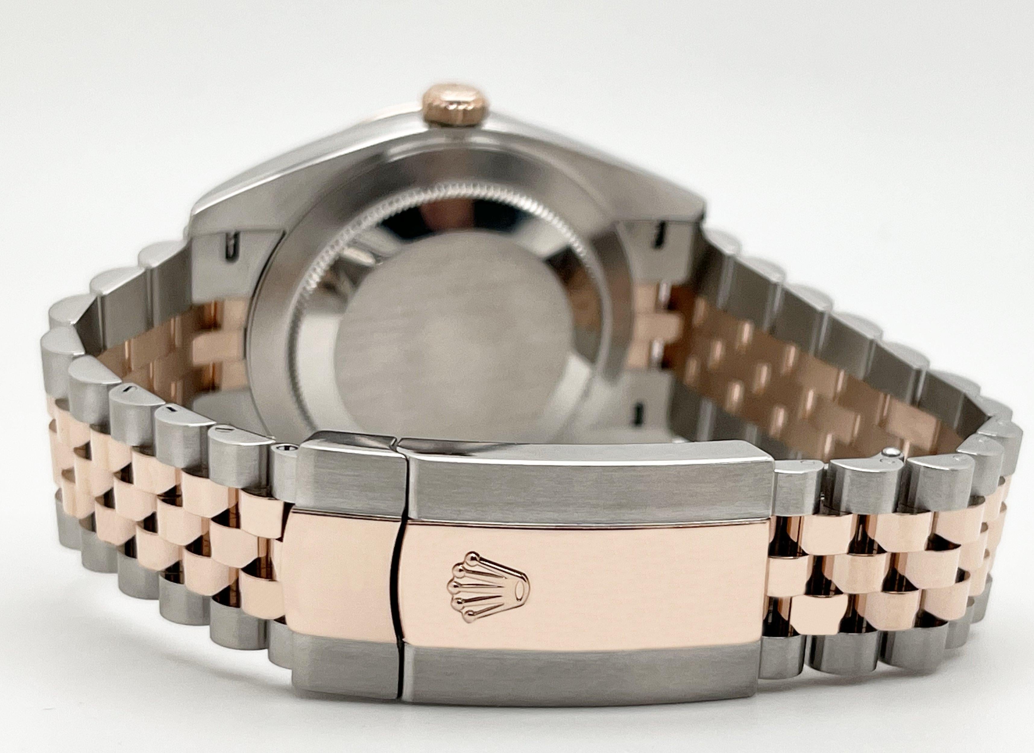  Rolex 126331 Datejust 41 Chocolate Diamond Dial 18K Rose Gold Steel Box Paper Unisexe 
