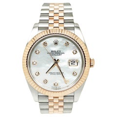 Rolex 126331 Datejust 41 MOP Diamant-Zifferblatt Stahl und 18K Roségold Box Papier 2021