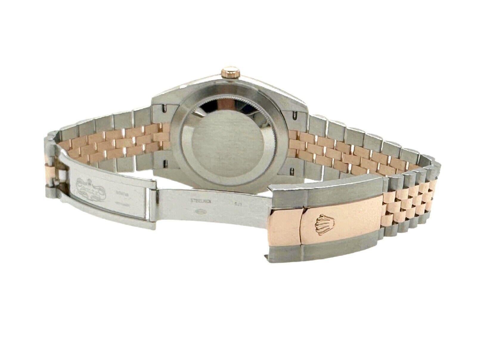 Rolex 126331 Datejust 41mm Sundust Diamond 18K Rose Gold Steel Box Paper 2021 For Sale 5