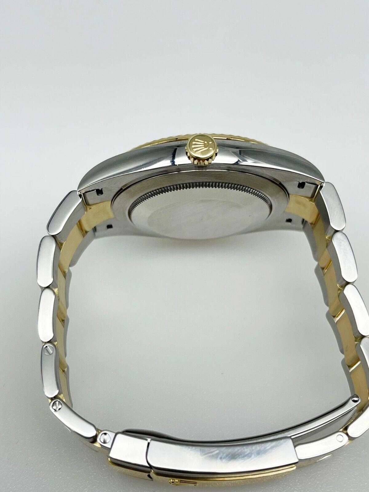 Rolex 126333 Datejust 41 avec cadran en argent, or jaune 18 carats et acier inoxydable en vente 2