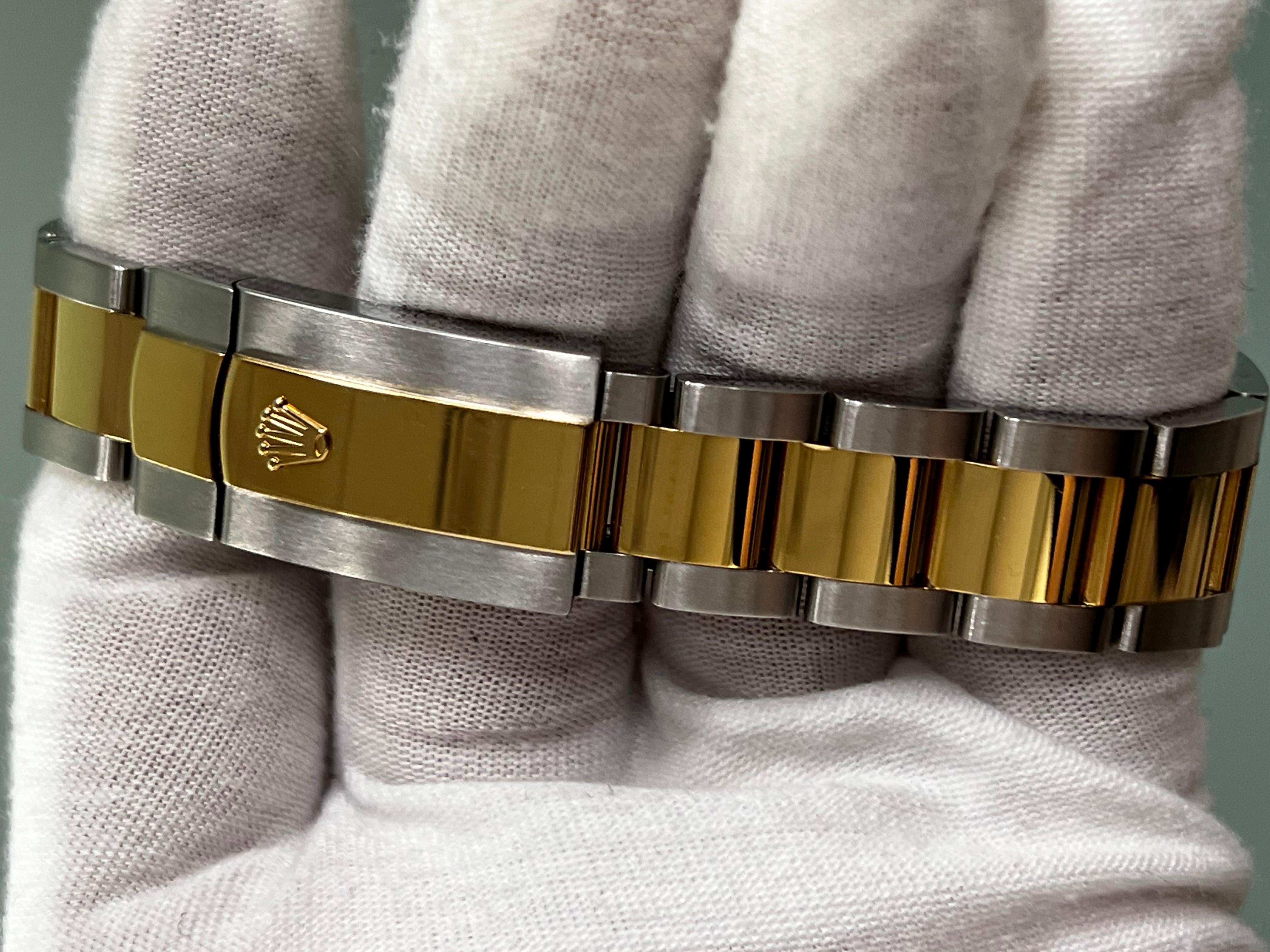 Rolex 126333 Datejust 41 Silber Zifferblatt Diamant Beze18K Gelbgold Edelstahl im Angebot 4