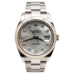 Rolex 126334 Datejust 41 MOP Esfera Diamante Acero Inoxidable Caja Papel 2020