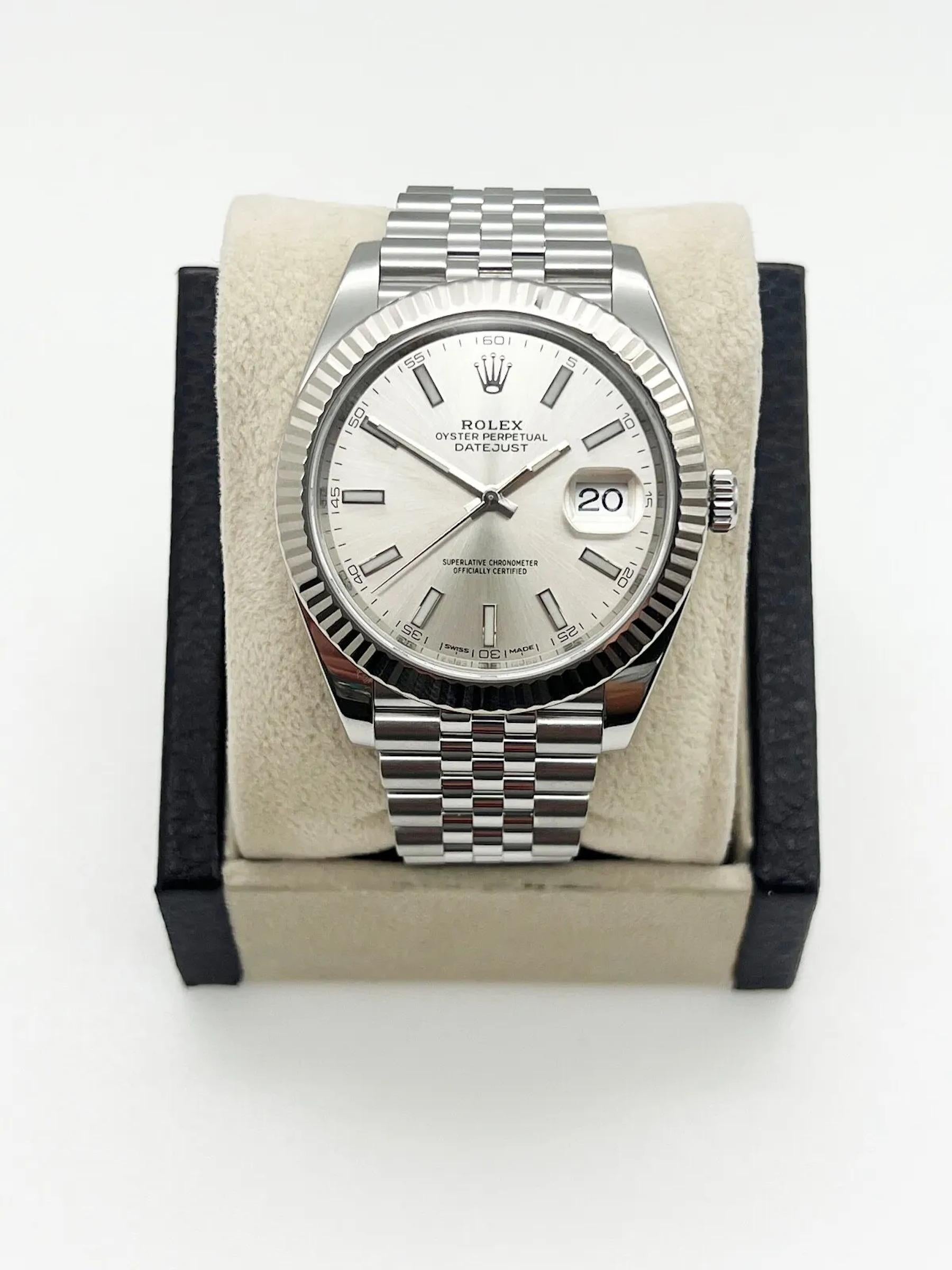 Rolex 126334 Datejust 41 Silver Dial Stainless Steel Jubilee Band Box Paper 1