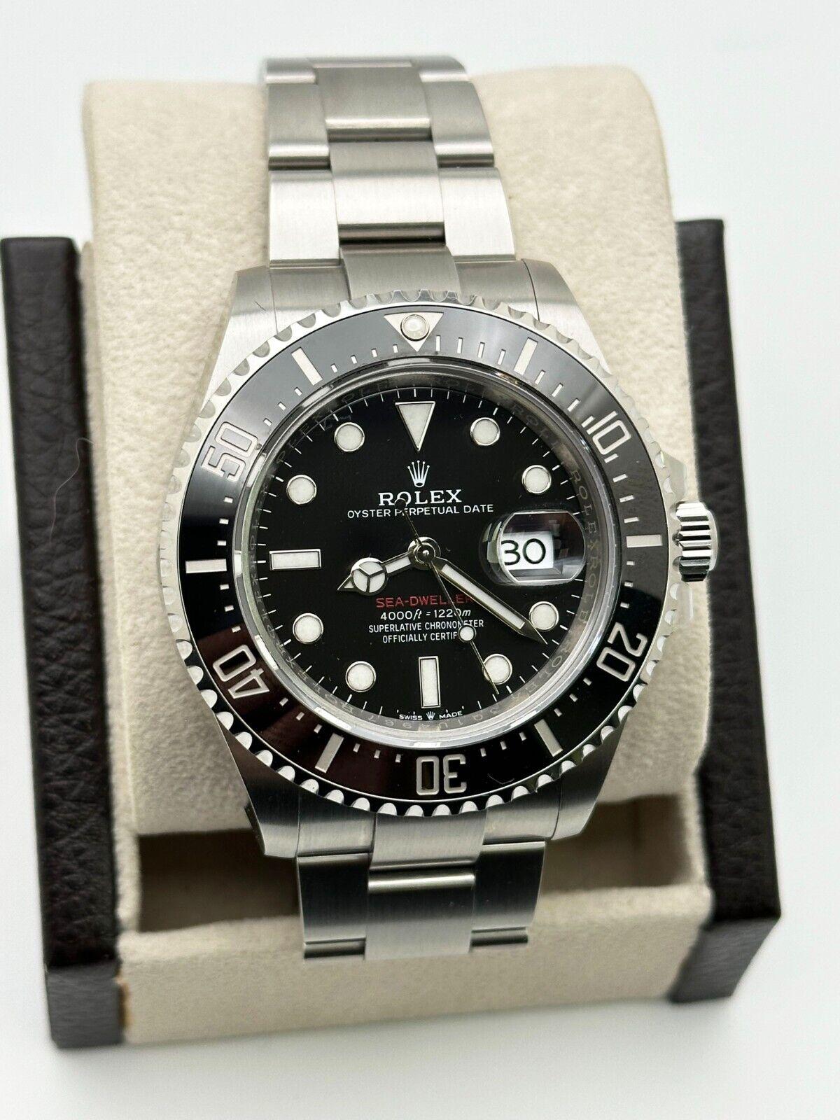 Rolex 126600 RED LETTER Sea Dweller Schwarz Keramik Edelstahl Box Papier 2020 3