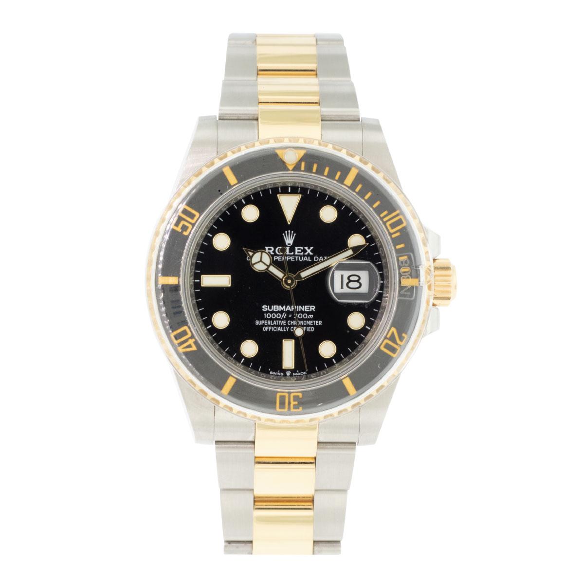 Introducing the Rolex 126613LN Submariner, a masterpiece of precision and elegance. This watch boasts a captivating black dial that perfectly complements its stainless steel case, exuding an aura of sophistication and strength. The Rolex Oyster Two