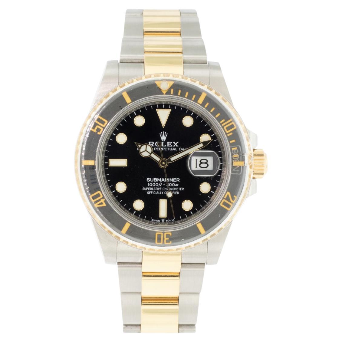 Rolex 126613LN Submariner Two Tone Black Dial Watch