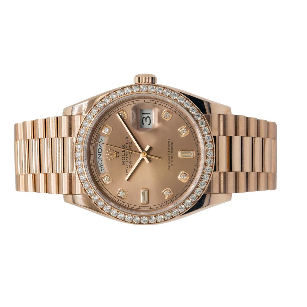 Rolex 128345RBR Day-Date 36mm All Factory Diamant-Zifferblatt und Lünette im Angebot 3