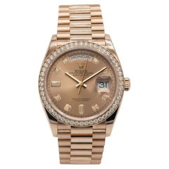 Rolex 128345RBR Day-Date 36mm All Factory Diamond Dial and Bezel