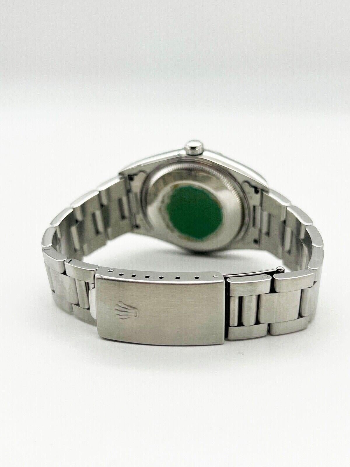 Rolex 14000 Air King 34mm Schwarzes Zifferblatt aus Edelstahl für Damen oder Herren