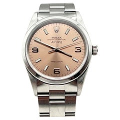 Rolex 14000 Air King Pink Salmon Dial Stainless Steel