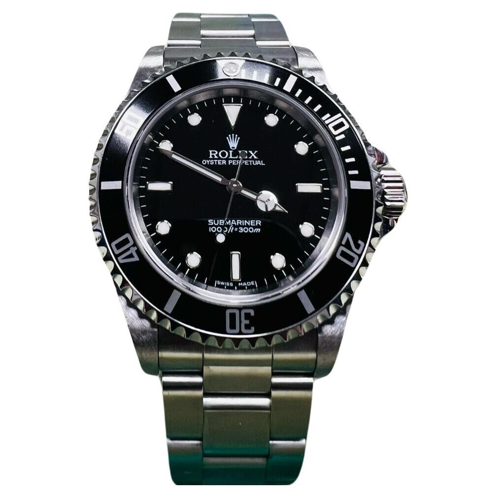 Rolex 14060 Submariner Black Dial Stainless Steel 2006 Box Paper For Sale