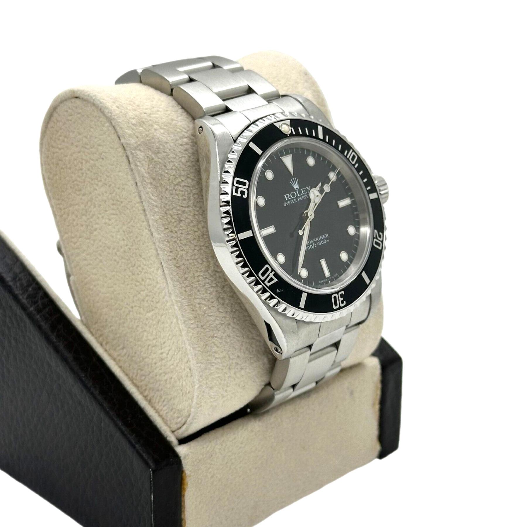 Men's Rolex 14060 Submariner Black Dial Stainless Steel Box