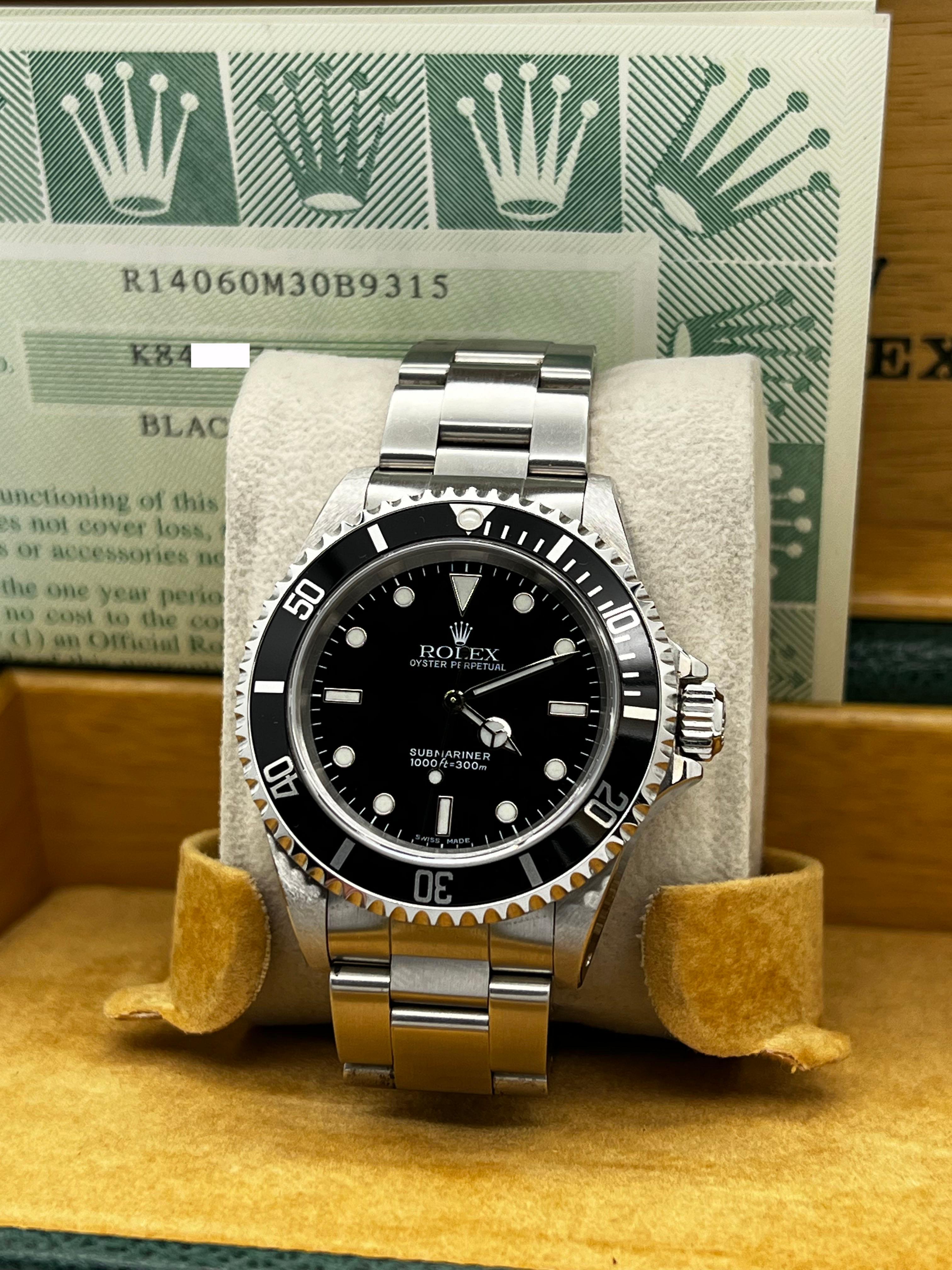 2002 submariner rolex
