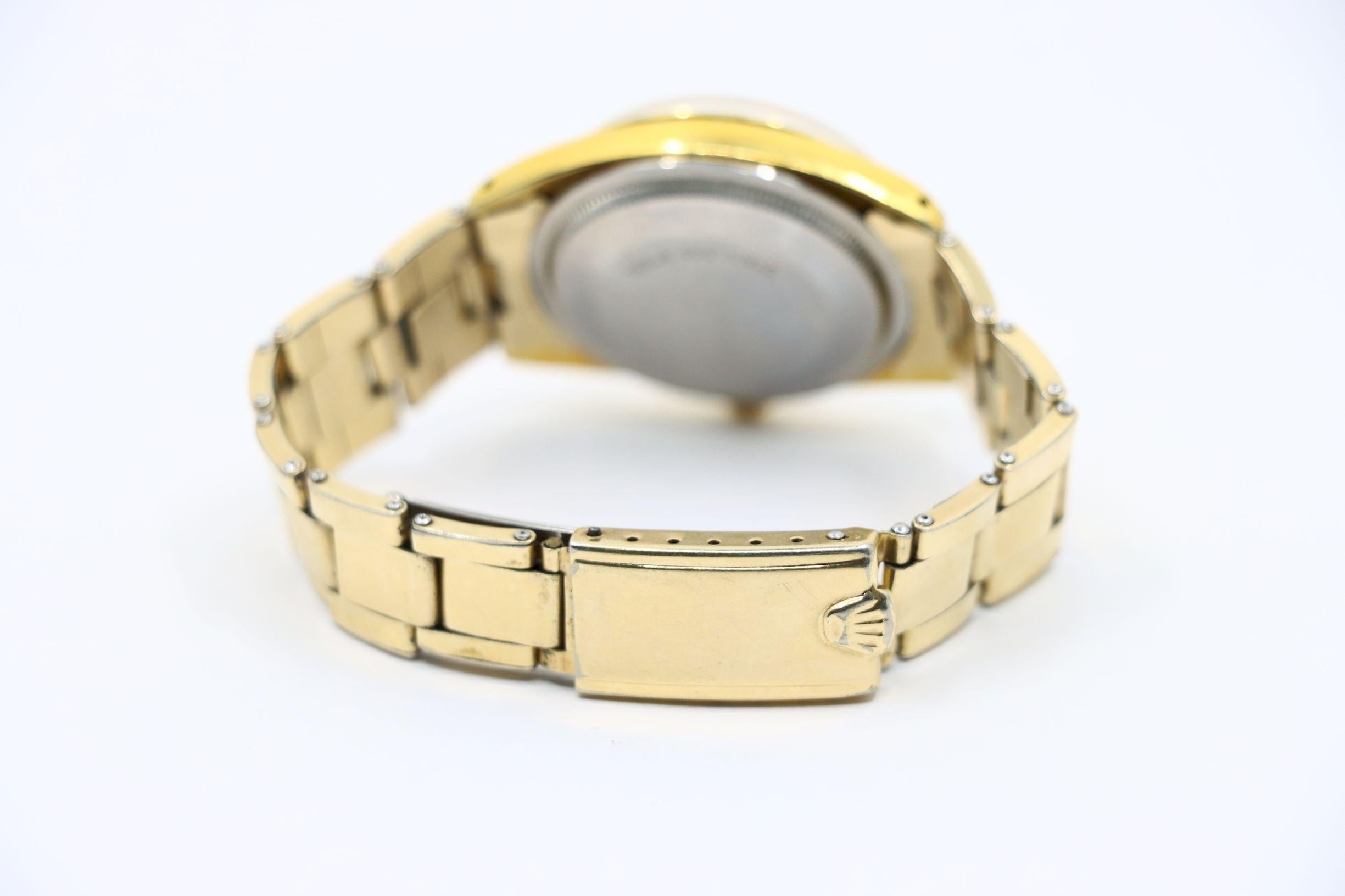 Rolex Oyster Perpetual Datejust con carica in oro 14 carati in vendita 1