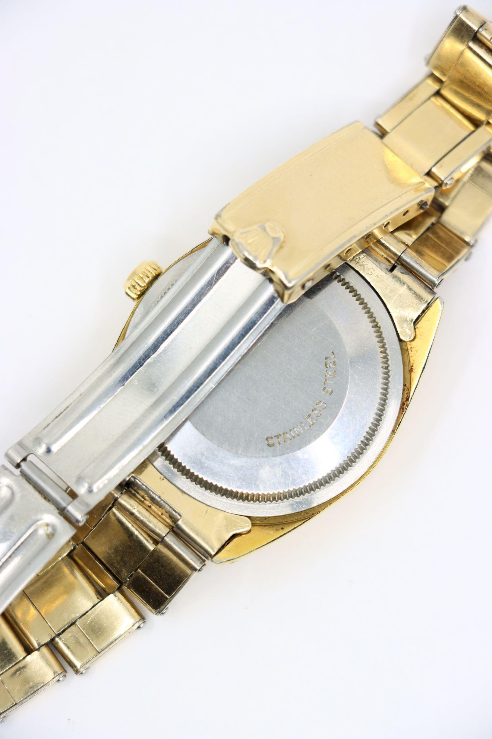 Rolex Oyster Perpetual Datejust con carica in oro 14 carati in vendita 4