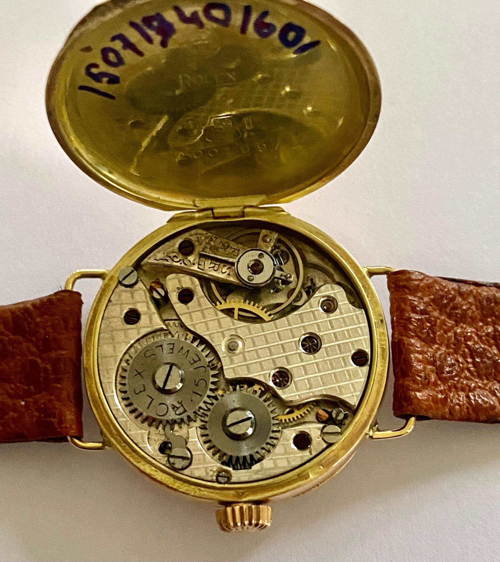 Rolex, 14 Karat Gold Ladies Wristwatch, 15 Jewels Anchor Movement, Before 1930 In Fair Condition In Heerlen, NL