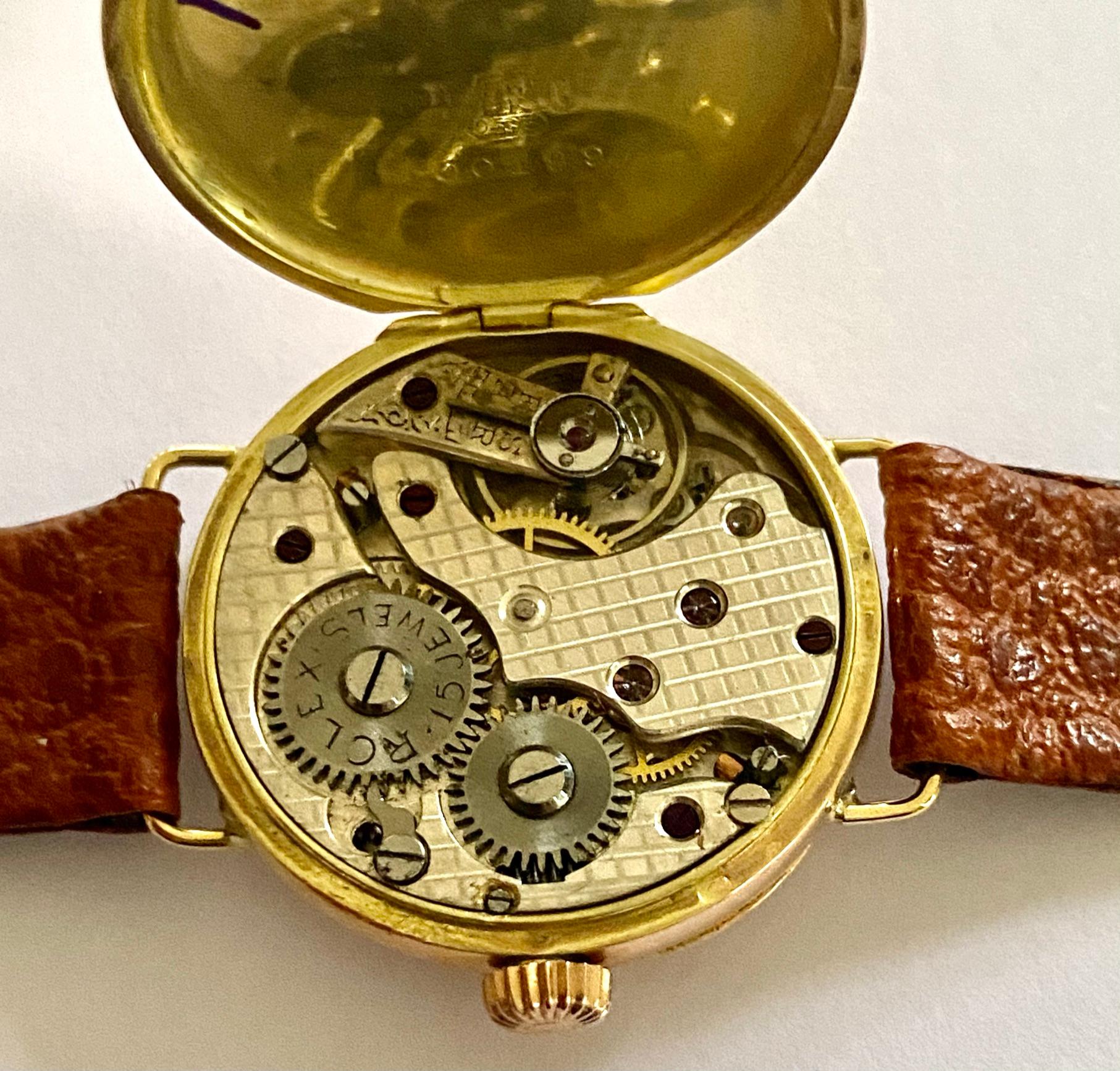Women's Rolex, 14 Karat Gold Ladies Wristwatch, 15 Jewels Anchor Movement, Before 1930