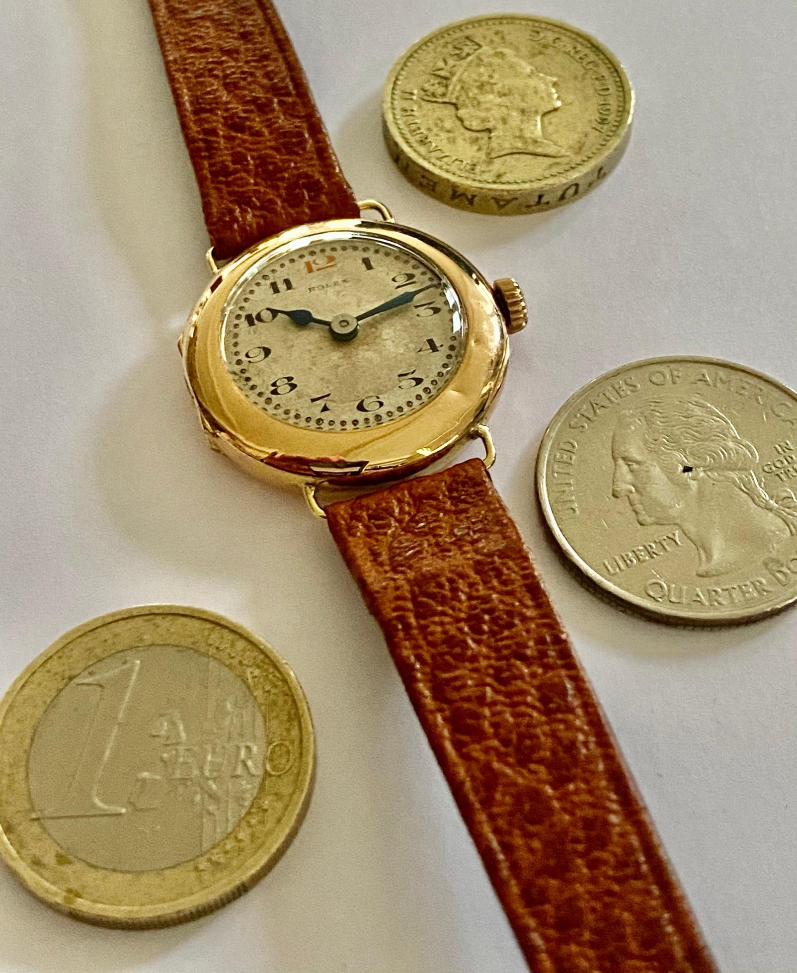 Rolex, 14 Karat Gold Ladies Wristwatch, 15 Jewels Anchor Movement, Before 1930 1