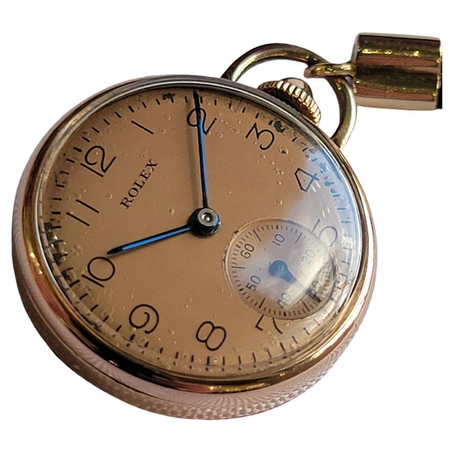 Rolex 14k solide Rose Gold Anhänger Ref 3959 1930s Rare Vintage Luxus RA651 im Angebot