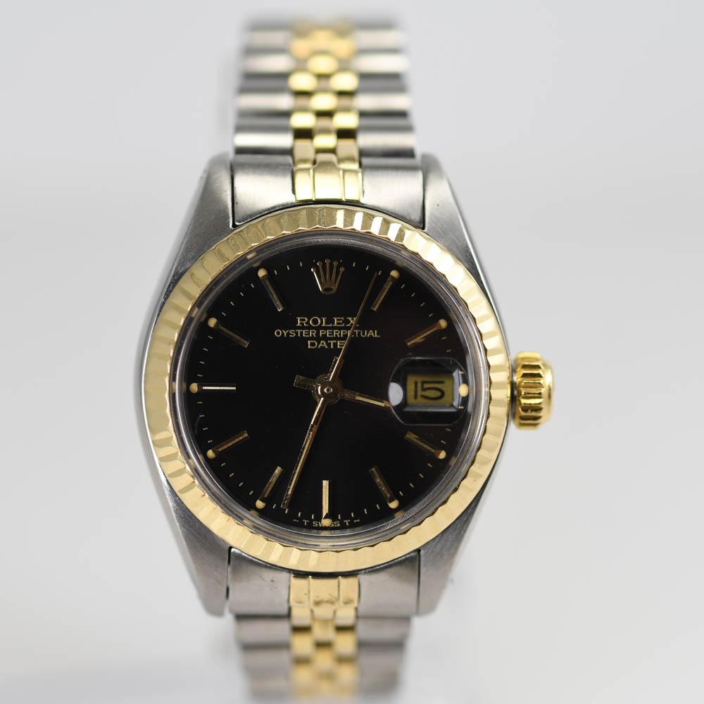 Rolex 14k & Steel Ladies Date Wristwatch 2