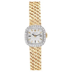 Rolex 14k Yellow Gold Diamond Bezel Vintage Cocktail Ladies Watch