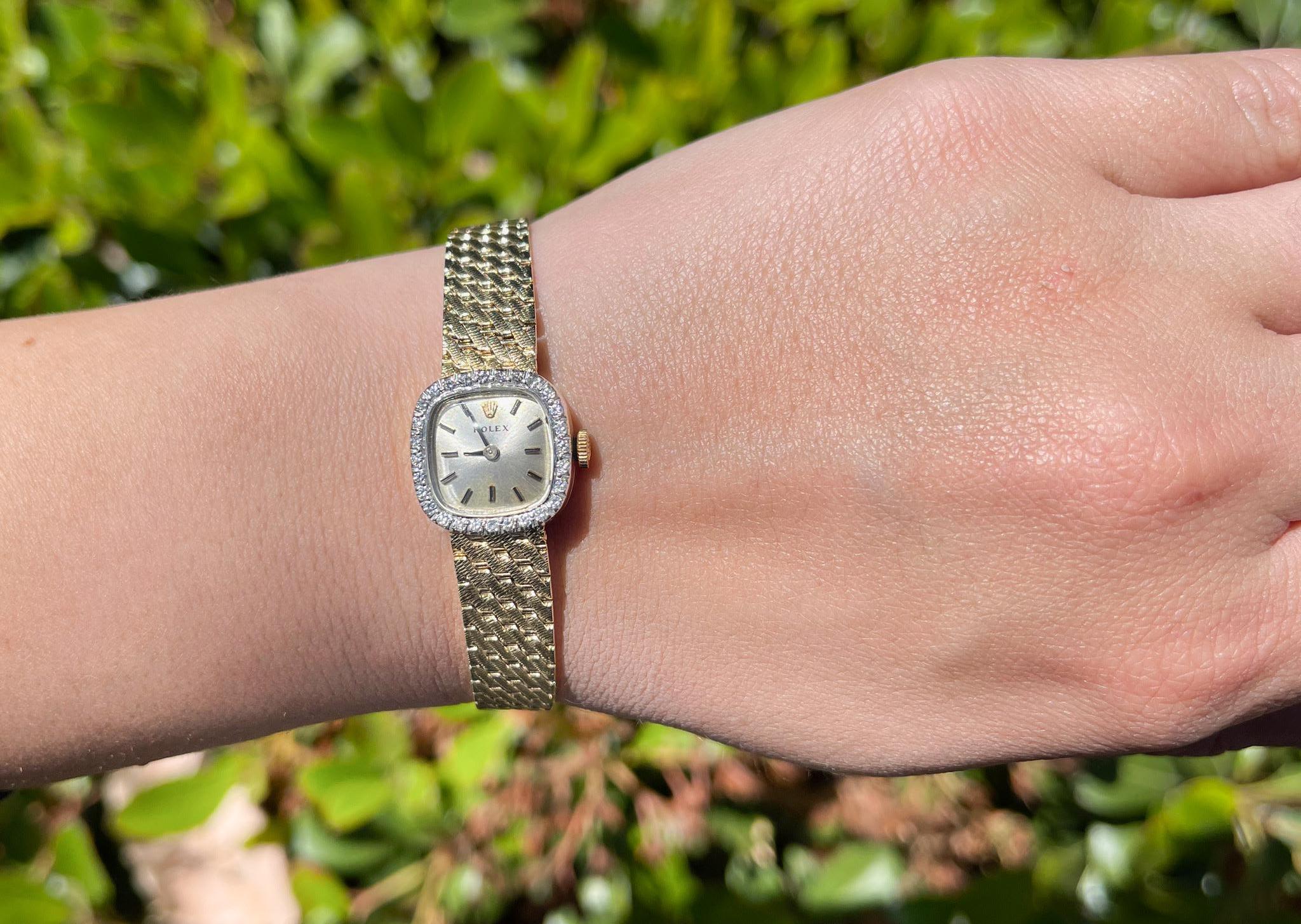 Ladies Vintage Diamond Rolex - For Sale on 1stDibs