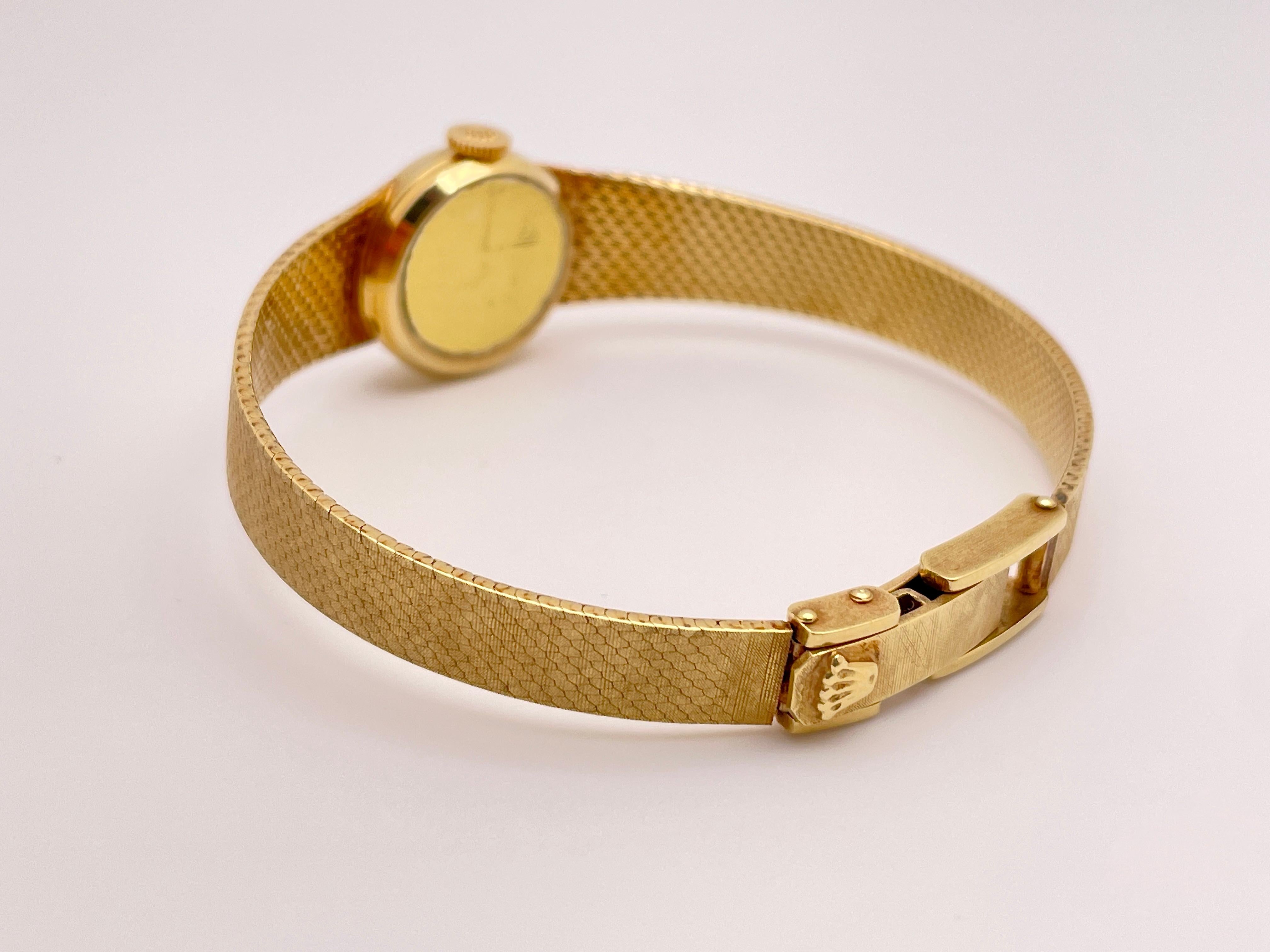 Rolex Women's Winding Watch 14K Yellow Gold For Sale 7