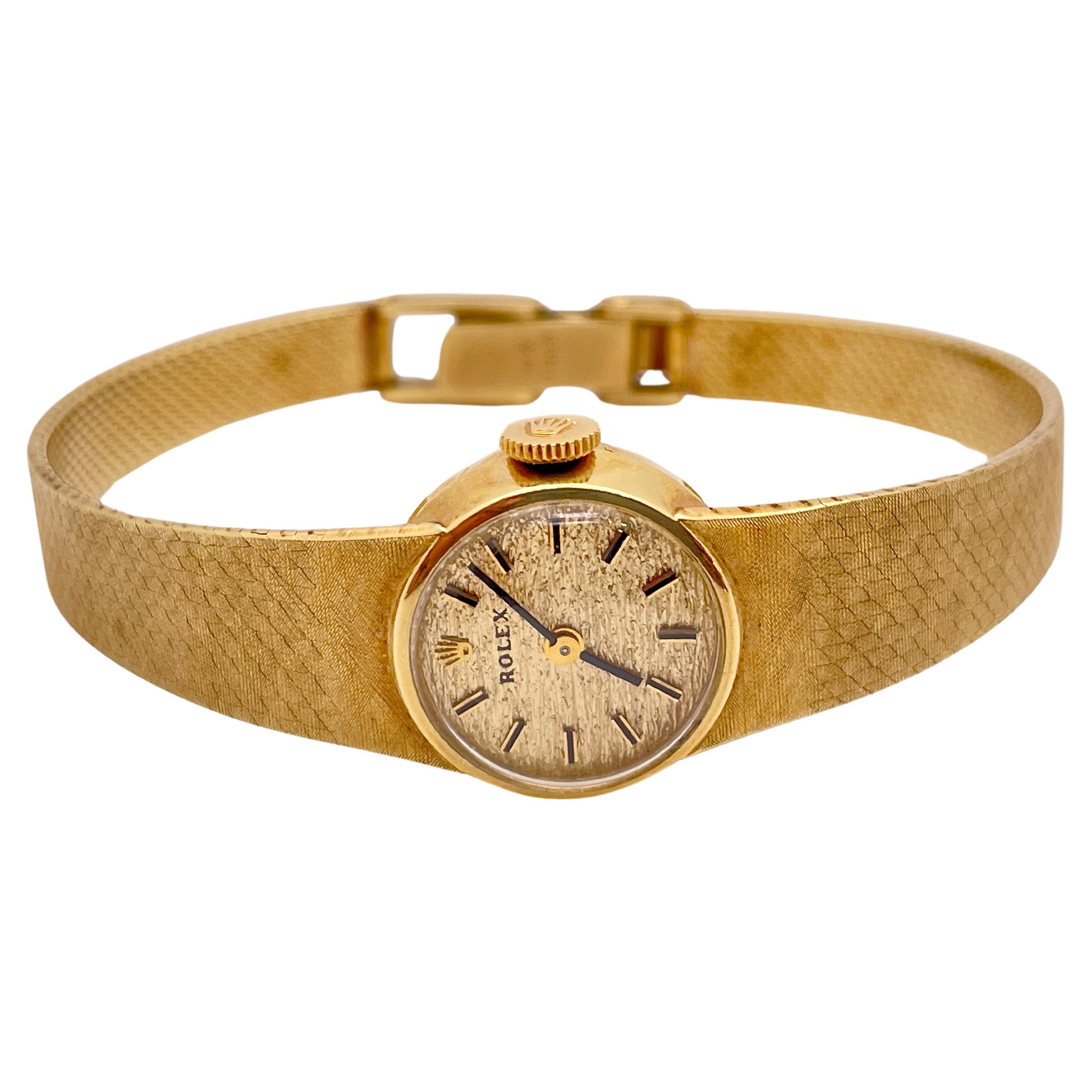 Rolex Women's Winding Watch 14K Yellow Gold For Sale