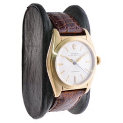 Rolex 14Kt. Oyster Perpetual Rare "Bubble Back" with Factory Original Dial 1948