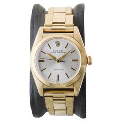 Rolex 14Kt. Rare "Bubble Back" with Original Dial and Rolex Signed Bracelet 1948