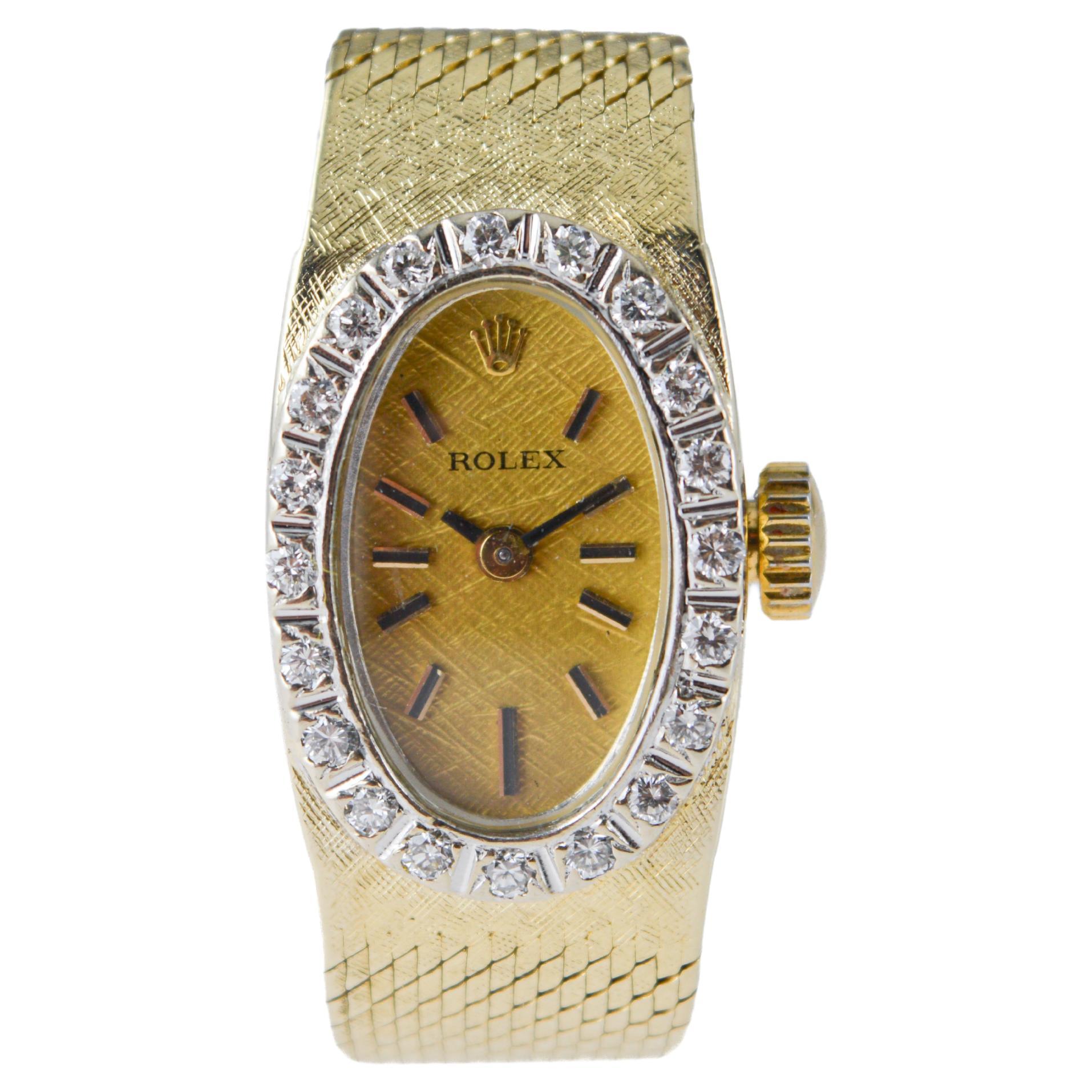 Orologio da donna Rolex con bracciale in oro massiccio 14Kt del 1960 circa con documenti originali 5