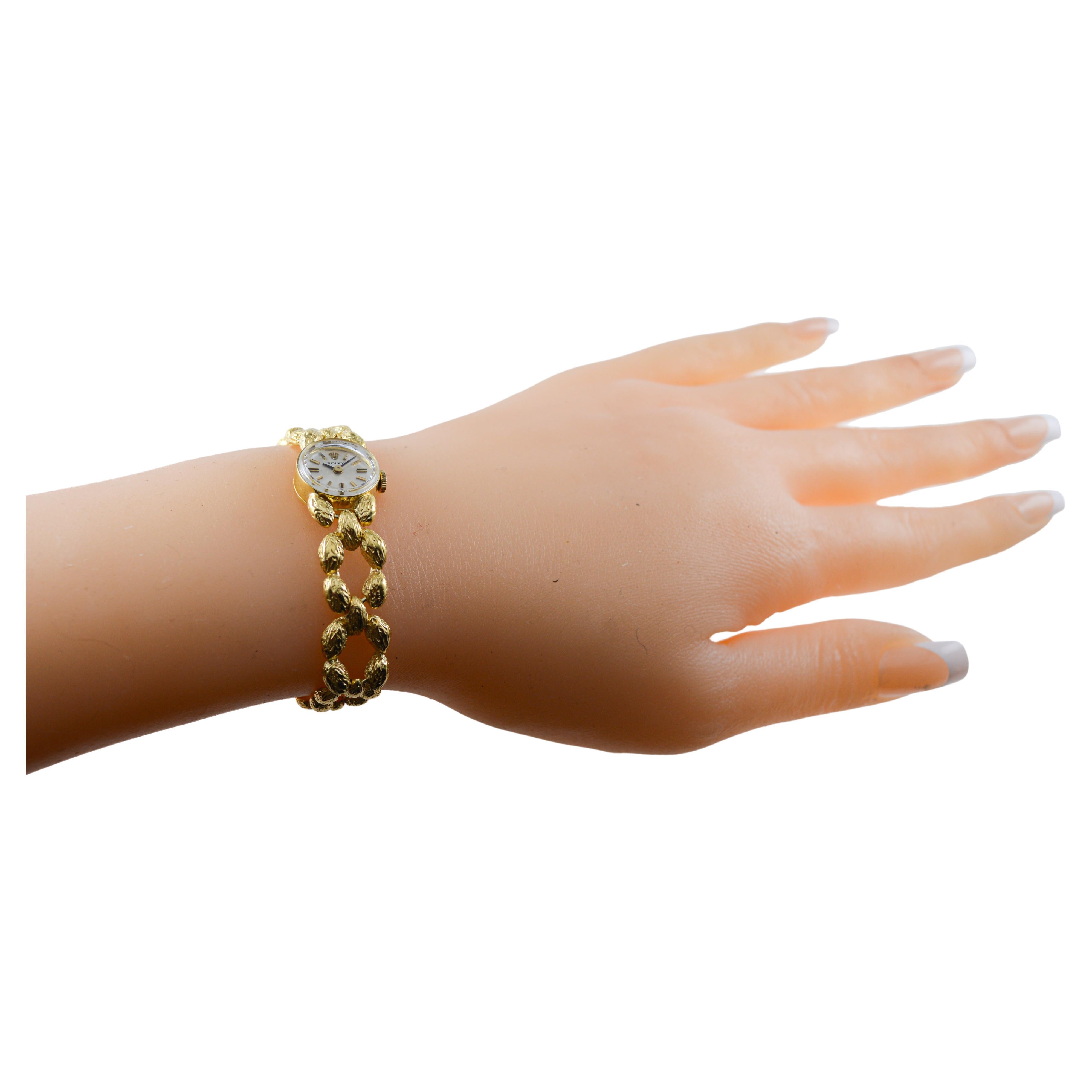 Rolex 14Kt Solid Gold Bracelet Watch  For Sale 9