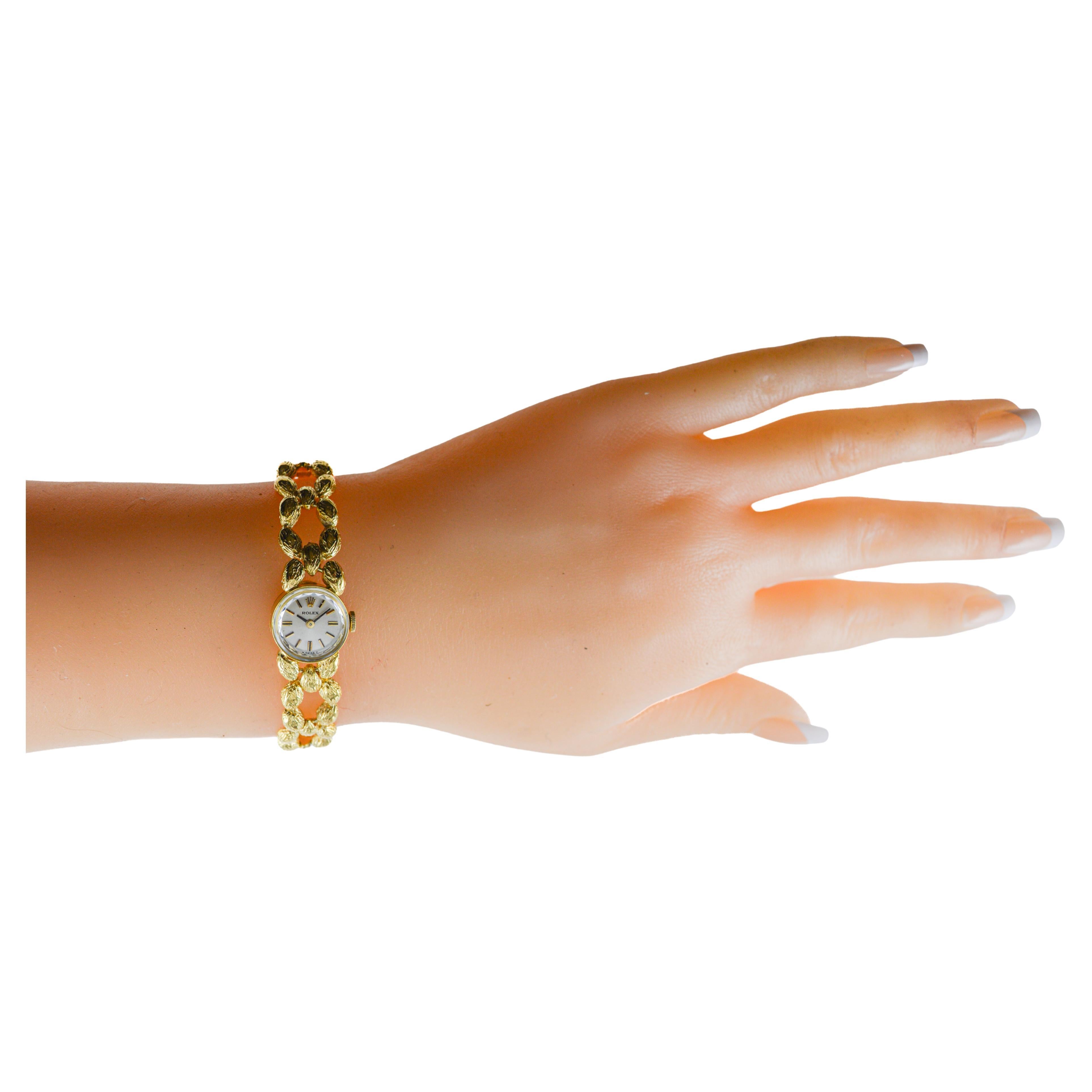 Rolex 14Kt Solid Gold Bracelet Watch  For Sale 10