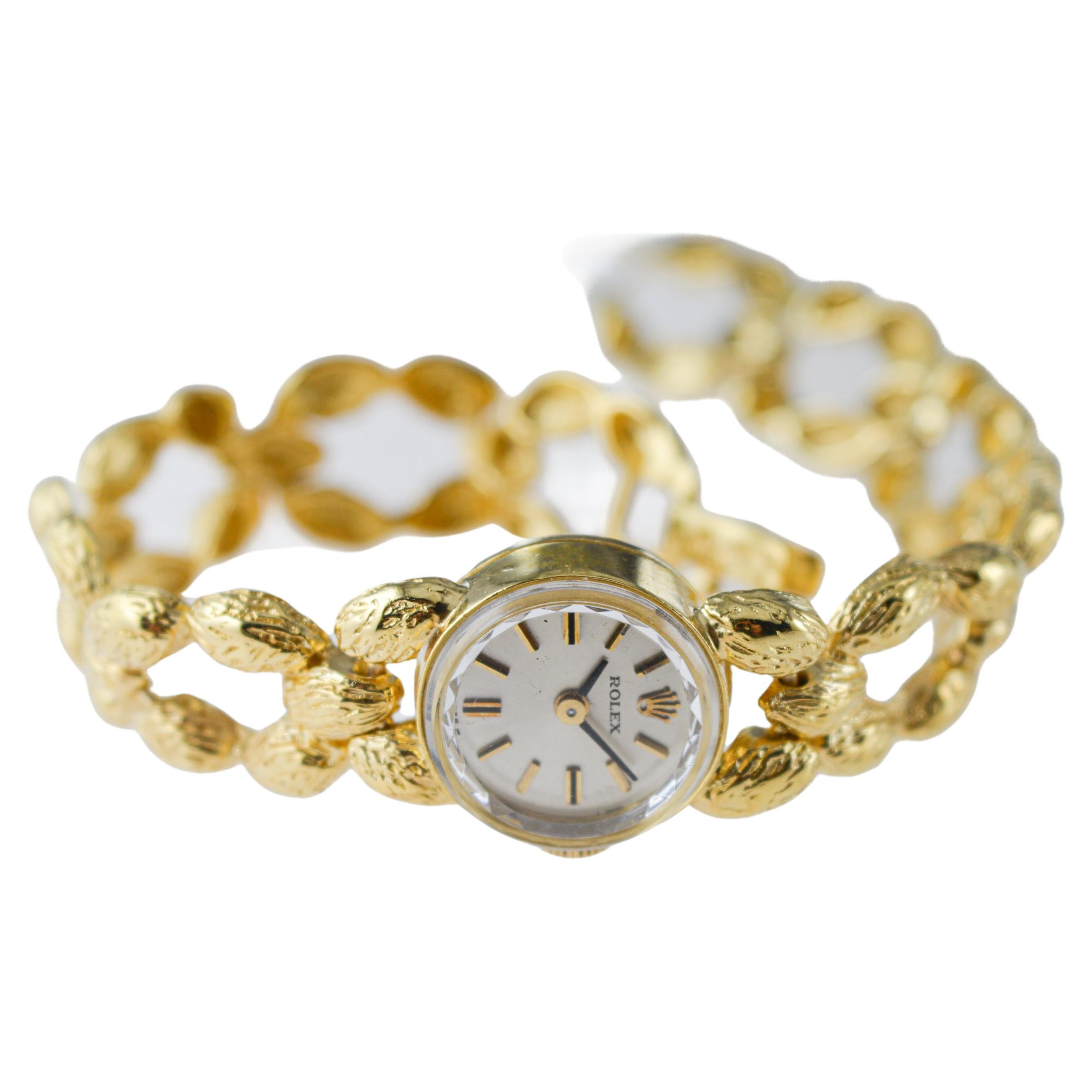 Montre bracelet en or massif 14Kt Rolex  3