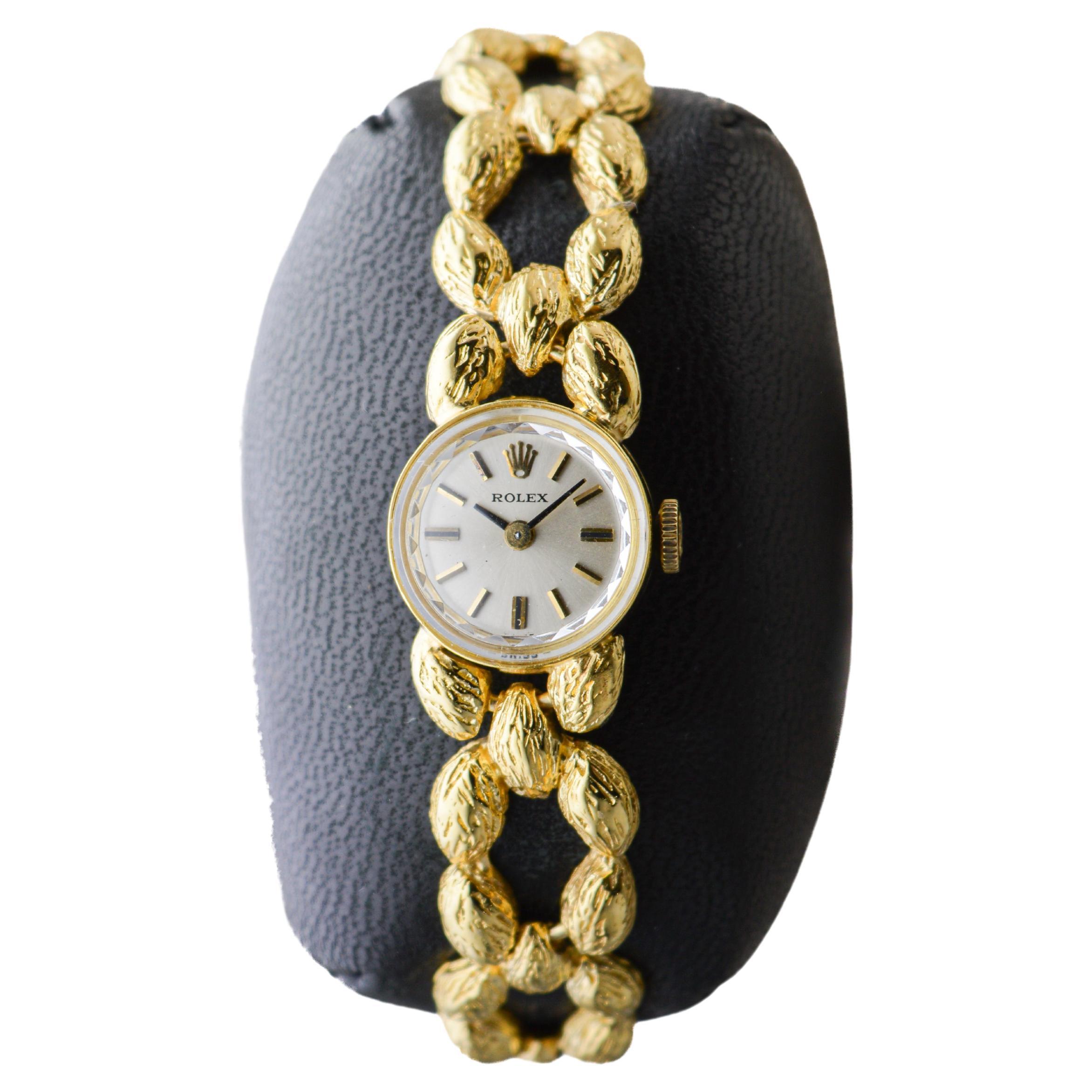 Rolex 14Kt Solid Gold Bracelet Watch  For Sale