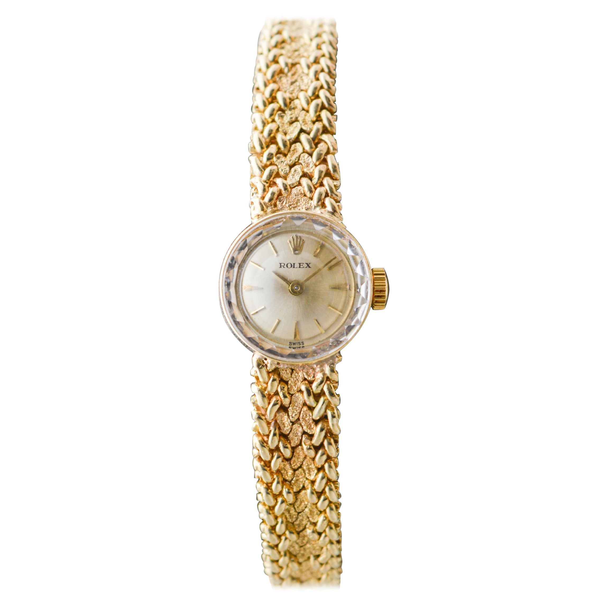 Rolex 14Kt Solid Gold Ladies Bracelet  Watch circa 1960's All Original