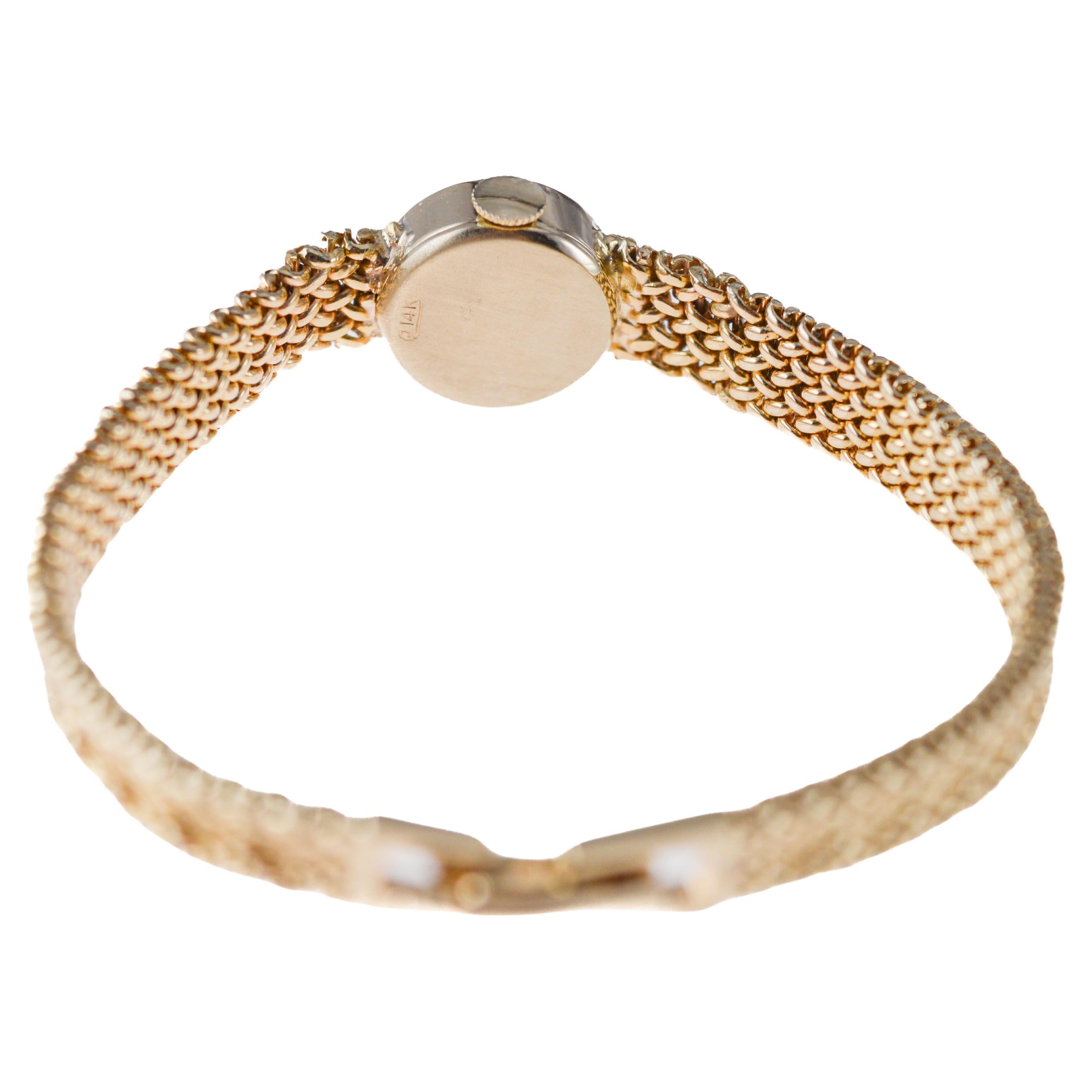 Rolex Bracelet pour dames en or massif 14Kt  Montre circa 1960's Entièrement d'origine 6