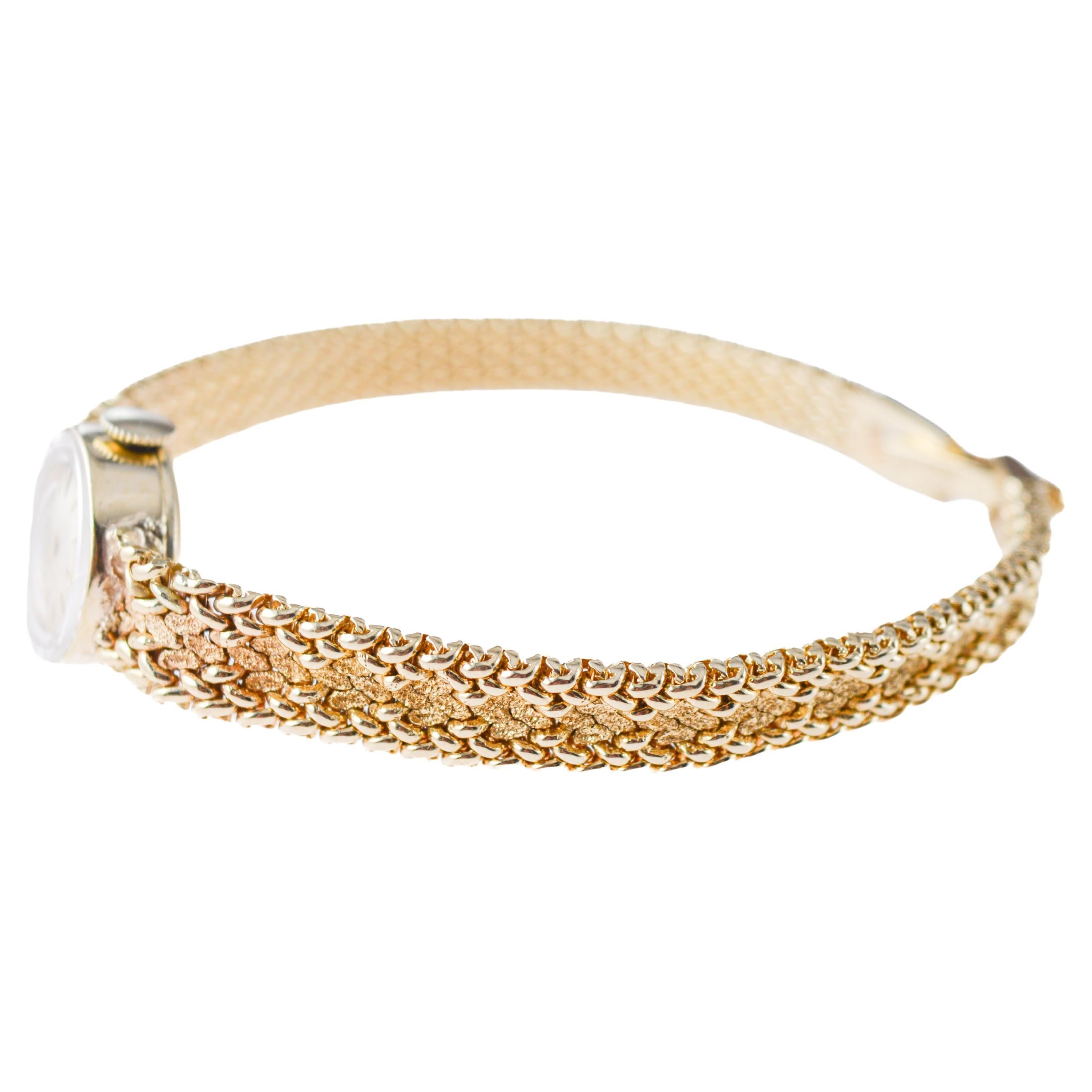 Rolex Bracelet pour dames en or massif 14Kt  Montre circa 1960's Entièrement d'origine 3