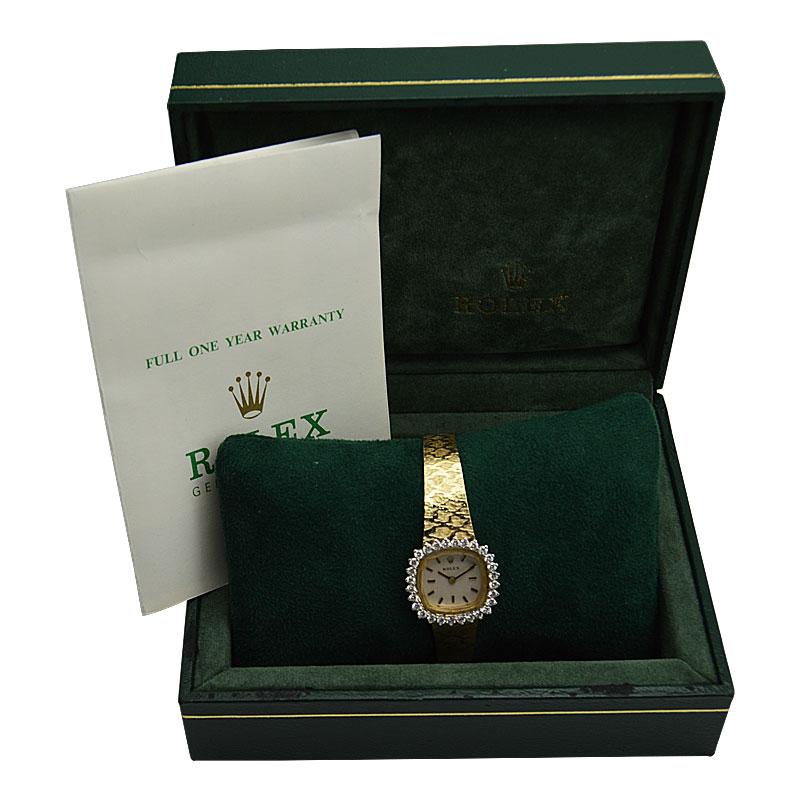 Rolex 14Kt. Solid Gold Ladies Diamond Dress Watch with Box and Papers from 1982 5