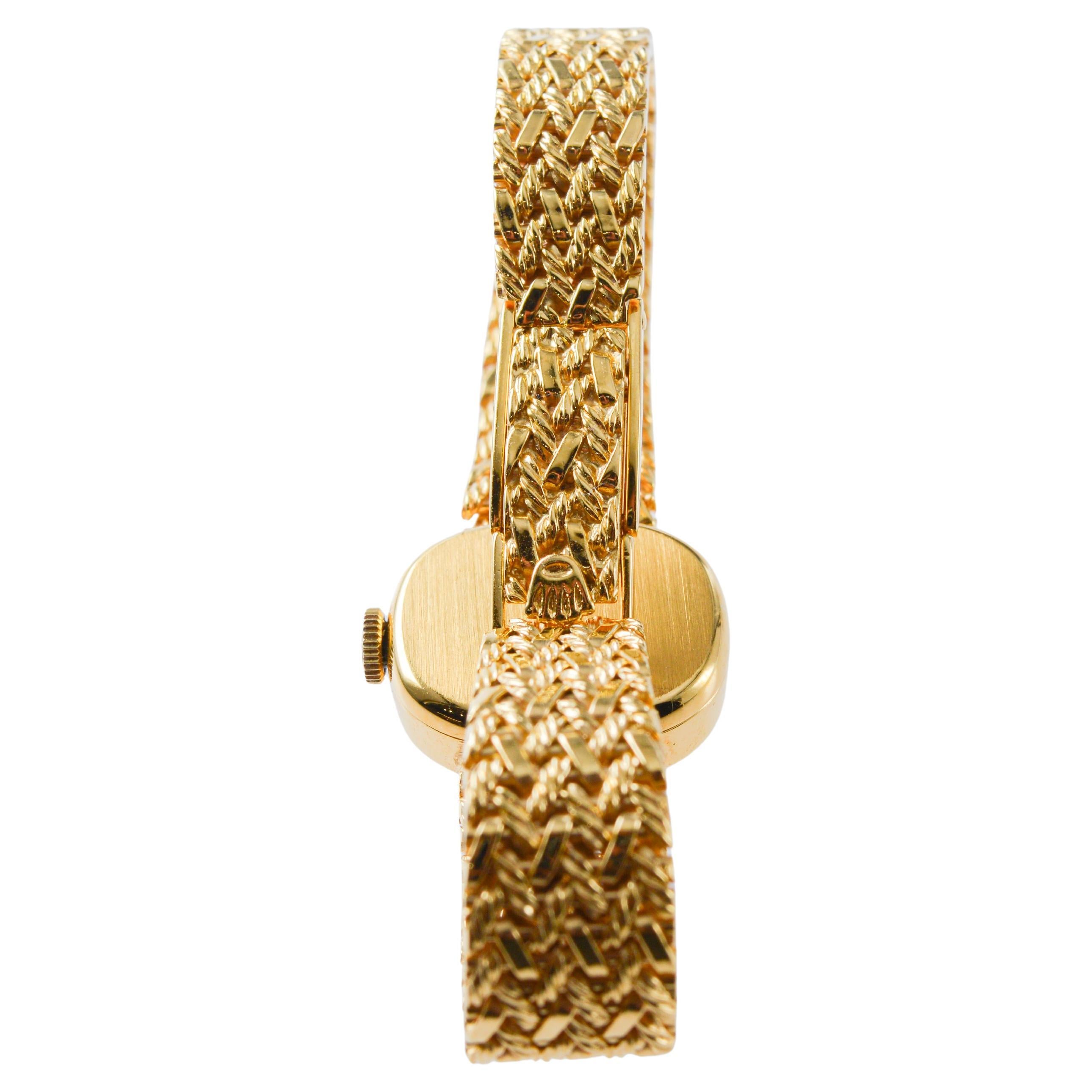 Rolex 14Kt Solid Gold Ladies Dress Watch circa 1960's For Sale 5