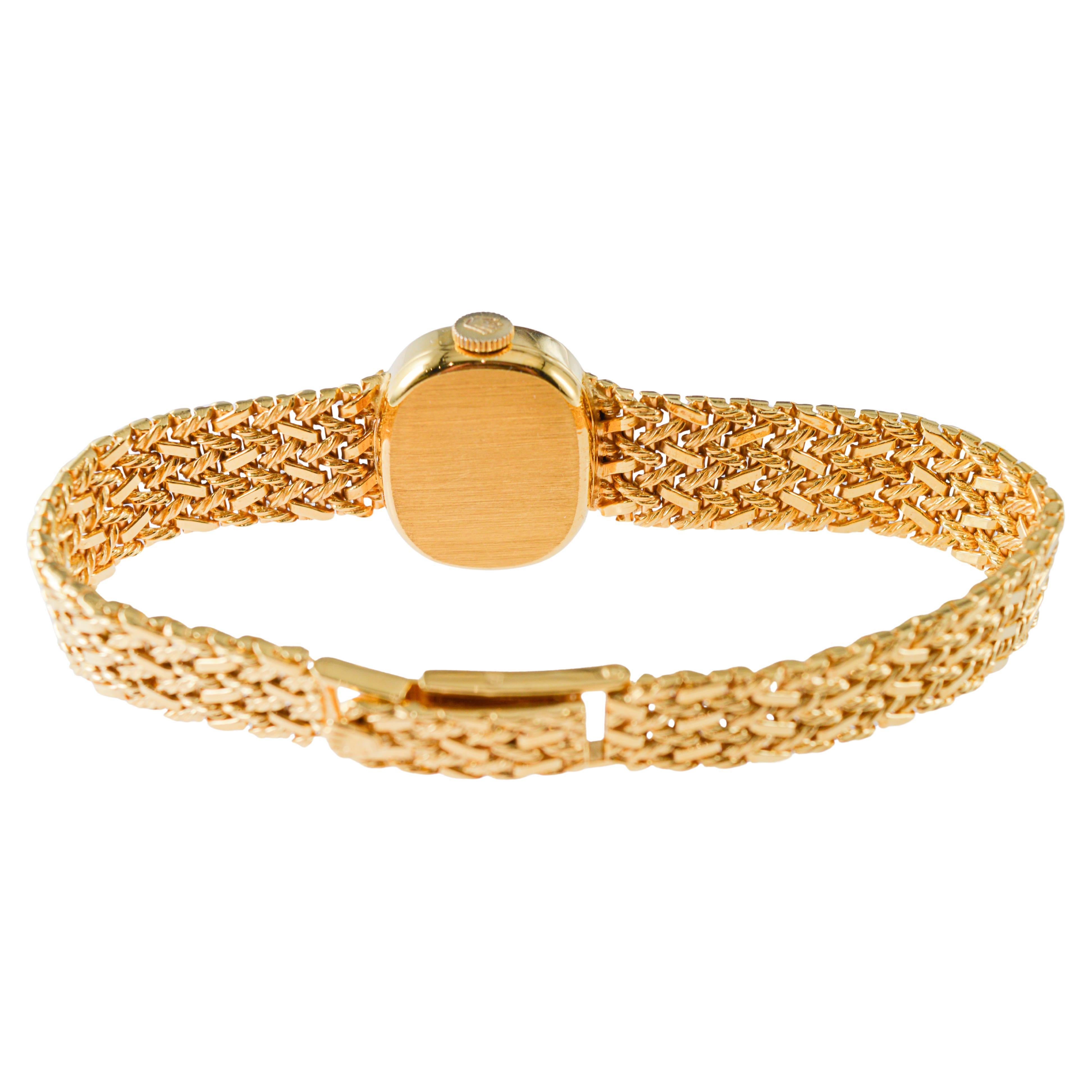Rolex 14Kt Solid Gold Ladies Dress Watch circa 1960's For Sale 7
