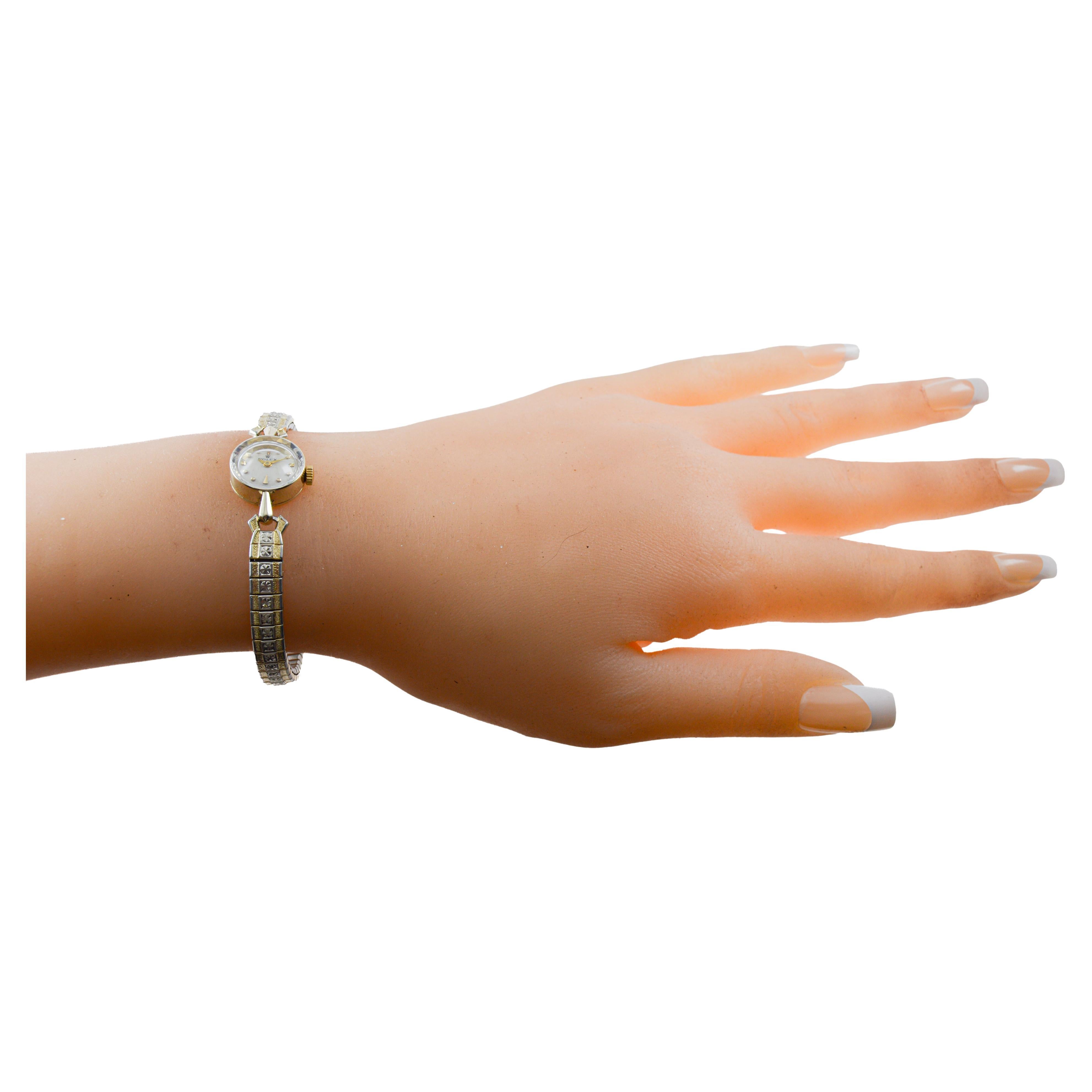 Rolex 14Kt Solid Gold Ladies Dress Watch circa 1960's in vendita 9