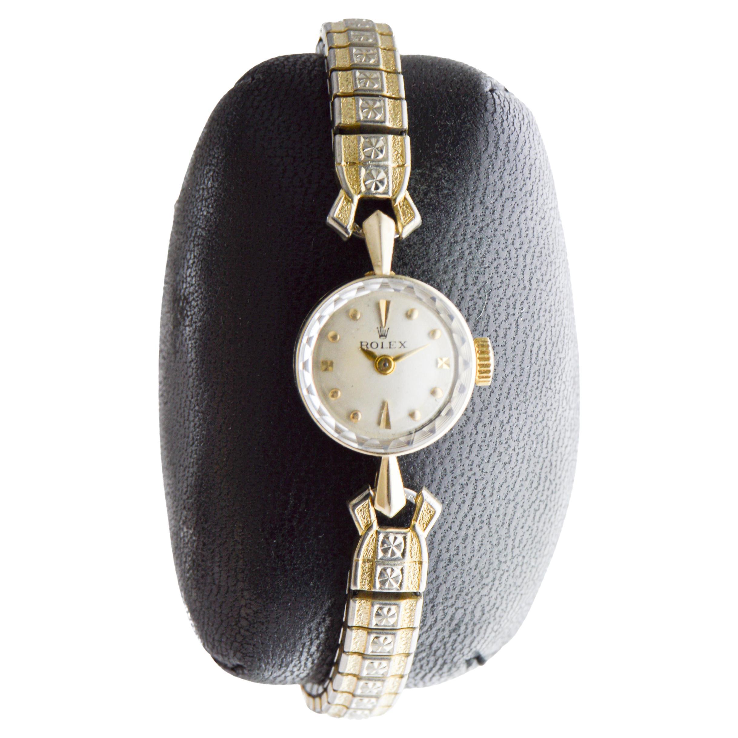 Rolex 14Kt Solid Gold Ladies Dress Watch circa 1960's In condizioni ottime in vendita a Long Beach, CA