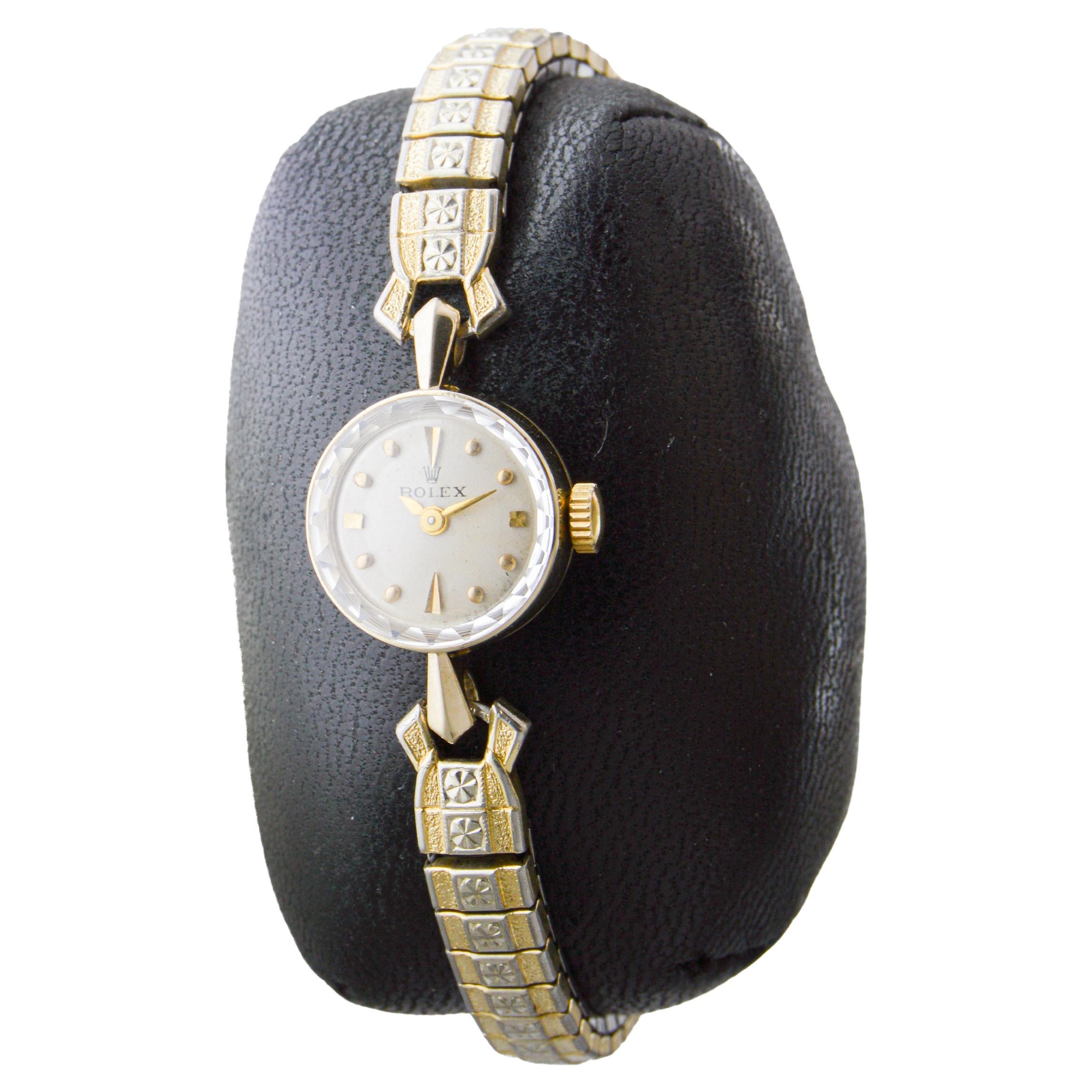 Rolex 14Kt Solid Gold Ladies Dress Watch circa 1960's in vendita 2